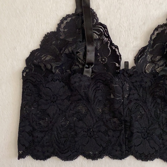 {VTG} Andrea Kristoff for Escanté | Lace Triangle Longline Bralette Bra 543 (L) - Picture 12 of 16